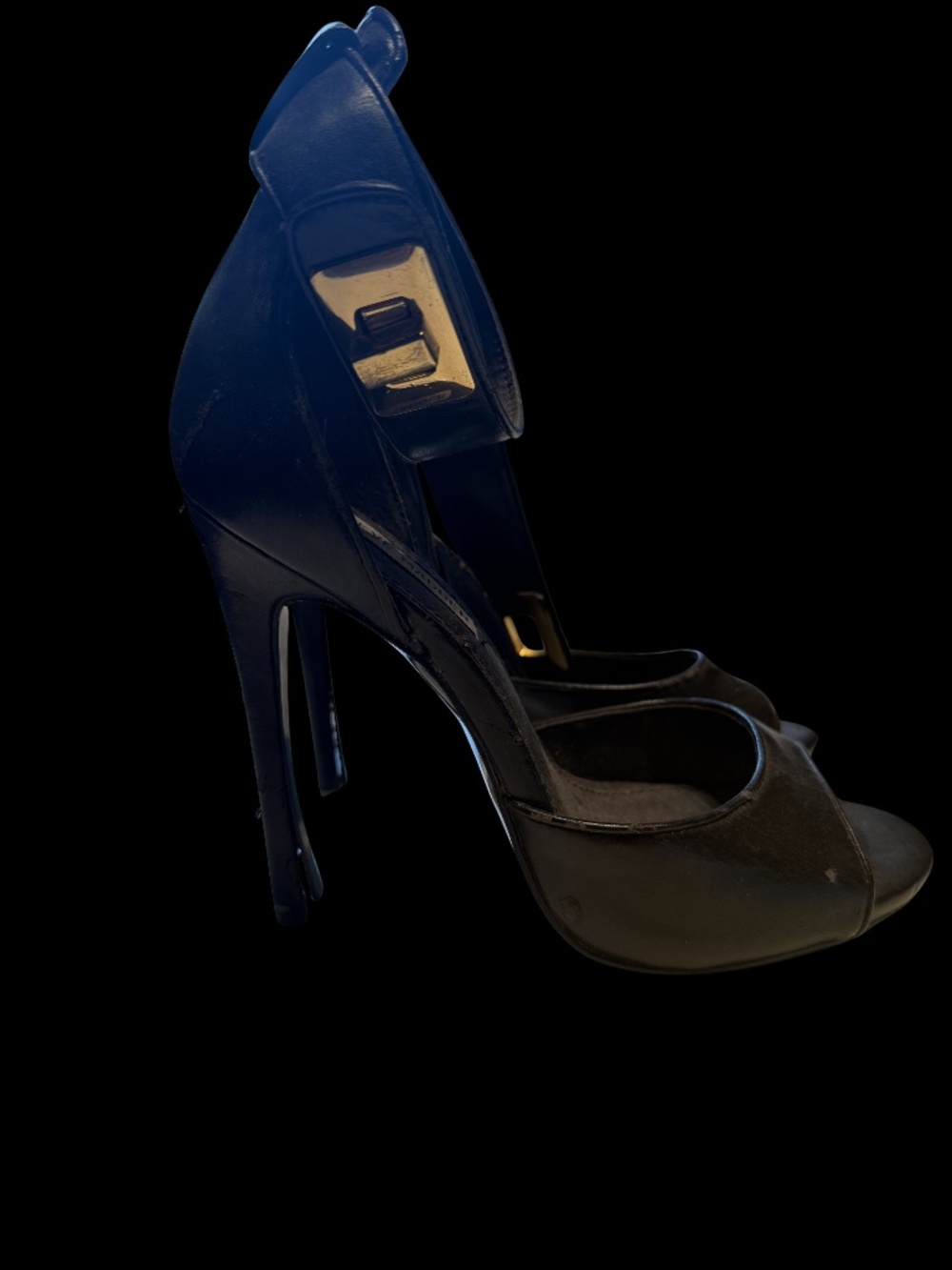 Steve Madden Mayven Black Ankle Strap Stiletto | Never Worn | Size 8.5